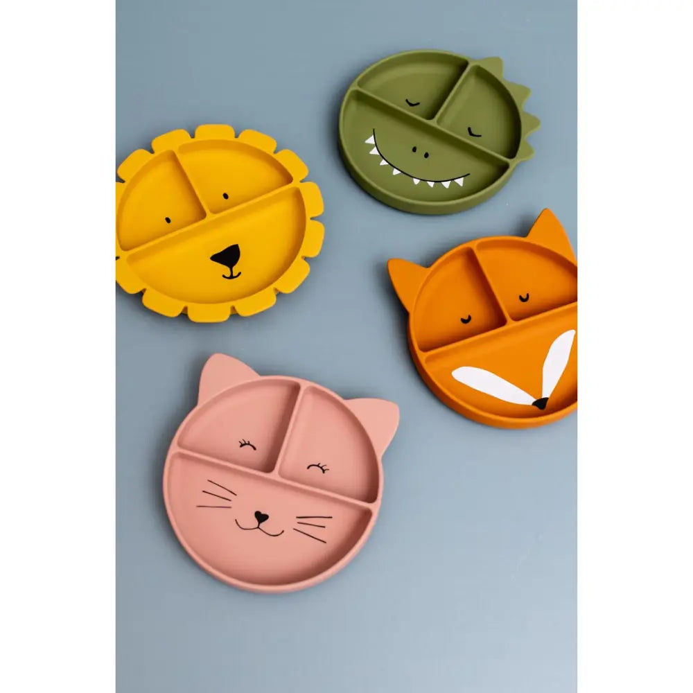 Trixie Silicone Divided Suction Plate - Mr. Lion