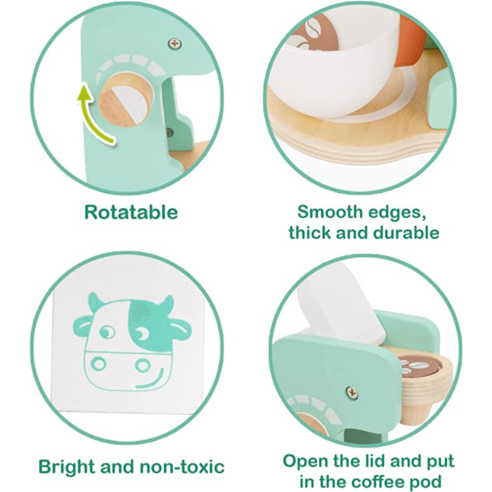 Playbox Wooden Coffee Maker Play Set