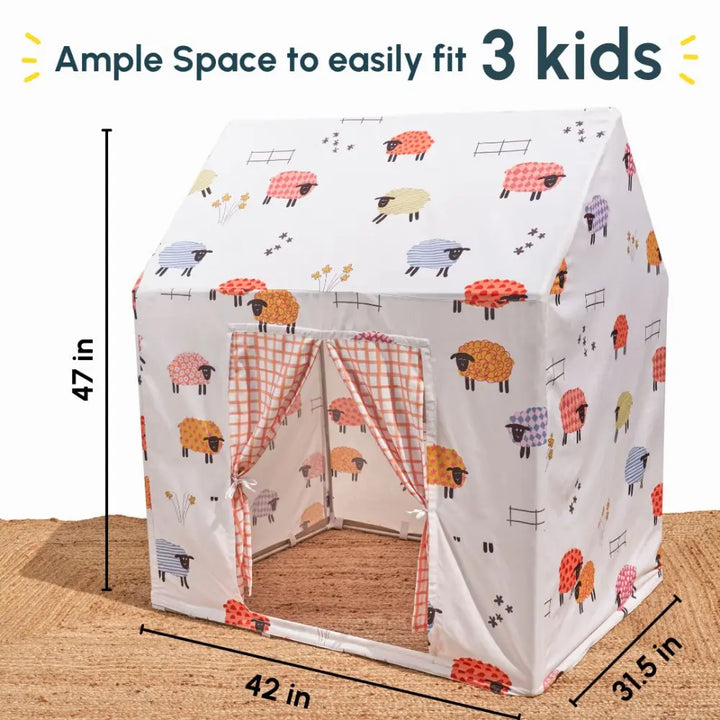 Curious Cub Animal-Themed Kids Play Tent House | Cozy Indoor Hideaway for Imaginative &amp; Independent Play | uitable for Children Aged 2–5 Years