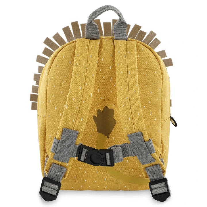 Trixie Kids Backpack | Lightweight Water-Repellent School &amp; Travel Bag with Adjustable Padded Straps, Front Pocket &amp; Name Tag for Toddlers and Preschoolers | 3 Years Onwards | Mr. Lion