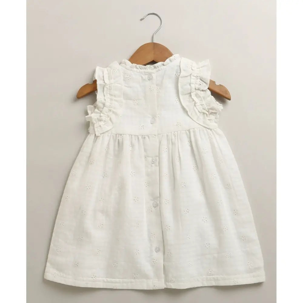 Sweetlime By As Organic Cotton Pure Grace White Dress &amp; Bloomer Set - White