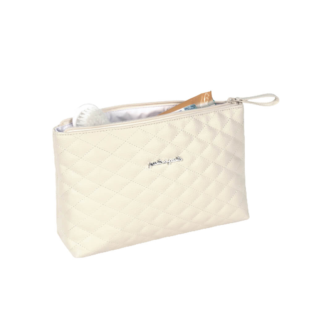 Padded Ines Beige Travel Essentials Pouch
