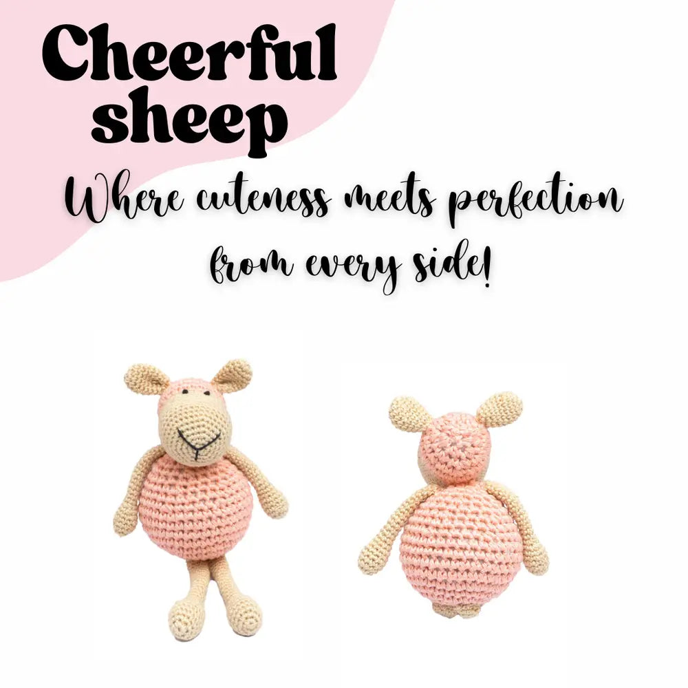 Happy Threads Handcrafted Crochet Sheep Toy – Soft, Cuddly &amp; Adorable Gift