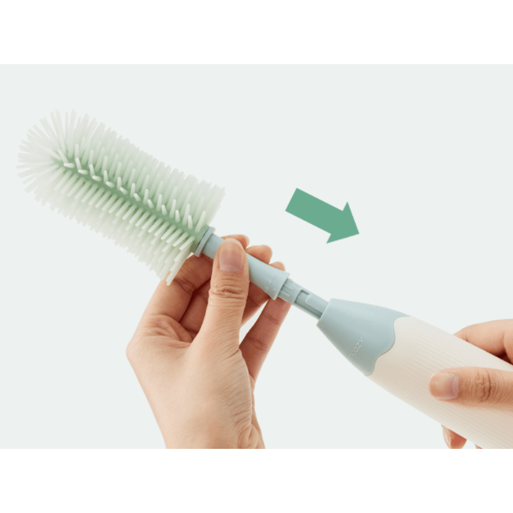 Momcozy Weaning Accessories Push-Press Design Bottle Brush Kit-Press Bubble Style Green