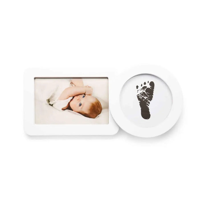 Dooky Happy Hands Inkless Baby Hand &amp; Footprint Photo Frame – 2-in-1 Baby Safe Ink Pad Kit with Picture Frame, Newborn Handprint &amp; Footprint Keepsake, No Mess Non-Toxic Print Kit for Baby Shower Gift
