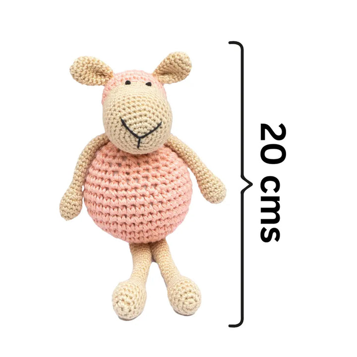 Happy Threads Handcrafted Crochet Sheep Toy – Soft, Cuddly &amp; Adorable Gift