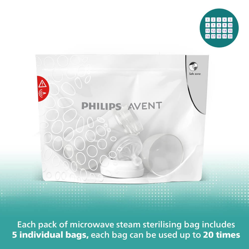 Philips Avent Microwave Sterilizing Bags - 5 count