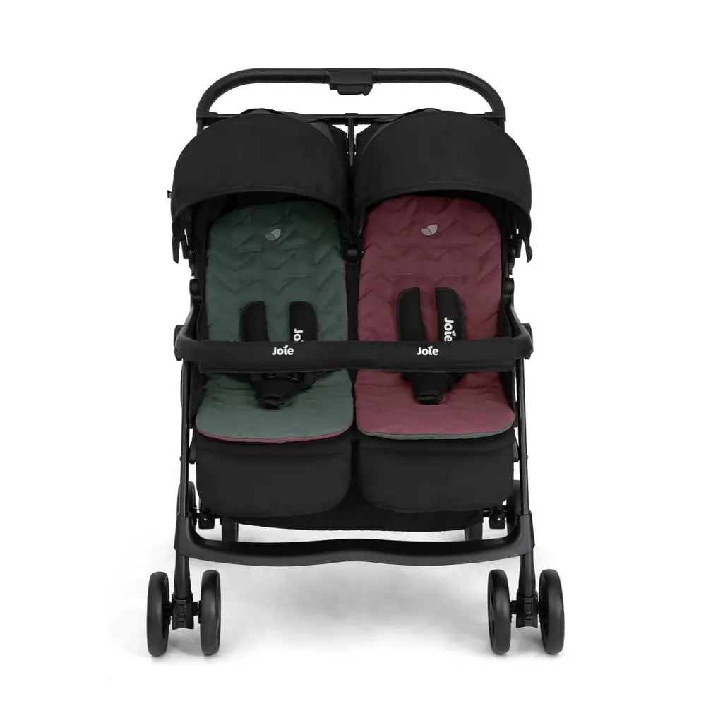 Joie Aire Twin Stroller with Rain Cover - Shale