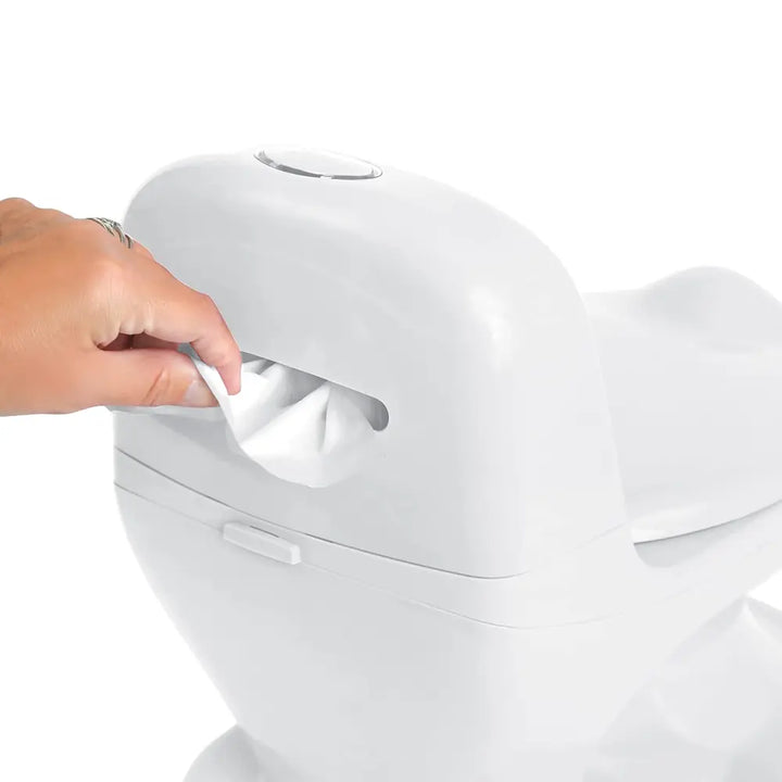 Nuby My Real Potty Training Toilet with Life-Like Flush Button &amp; Sound for Toddlers &amp; Kids, White