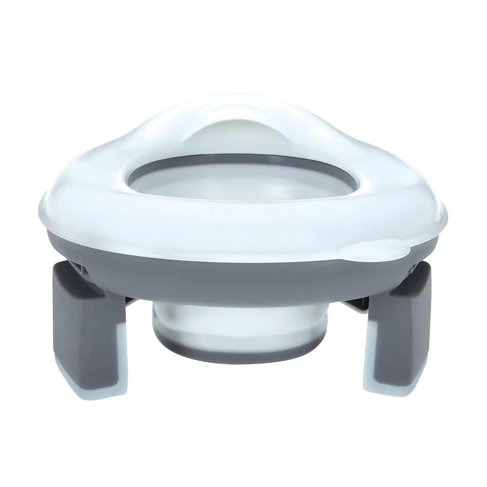 Nuby On-The-Go Portable Potty Seat | Travel Toilet Seat for Boys and Girls 18+ Months - Includes Storage Bag and Disposable Potty Liners |Toddler Travel Essentials | Toddler Potty Training Toilet - Gray/White
