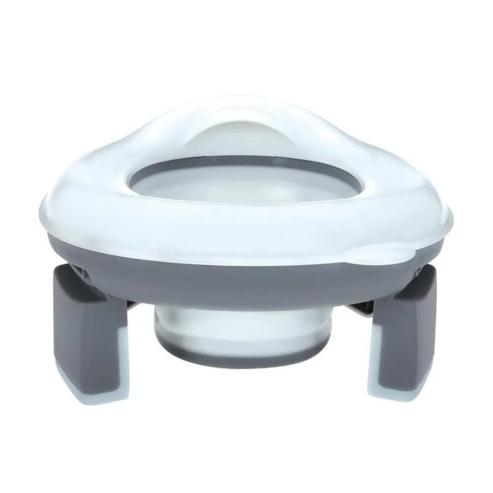 Nuby On-The-Go Portable Potty Seat | Travel Toilet Seat for Boys and Girls 18+ Months - Includes Storage Bag and Disposable Potty Liners |Toddler Travel Essentials | Toddler Potty Training Toilet - Gray/White