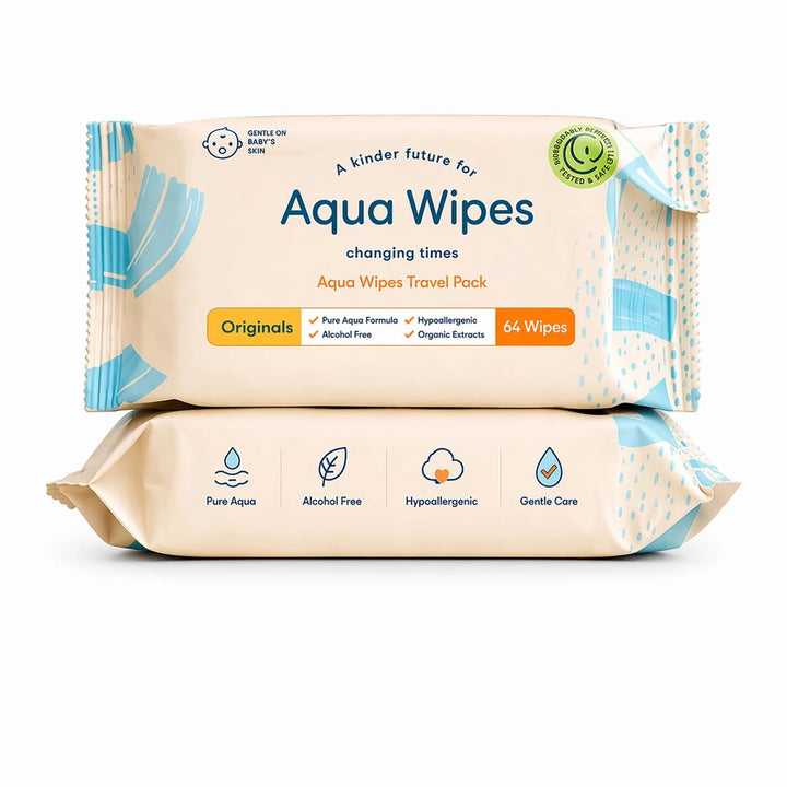 Aqua Wipes "ORIGINALS " - 64 Wipes Per Pack