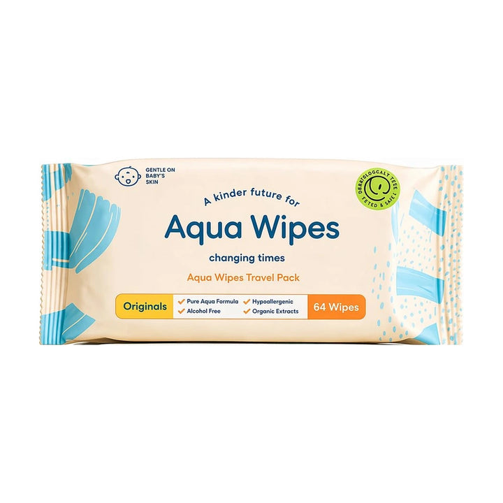 Aqua Wipes "ORIGINALS " - 64 Wipes Per Pack