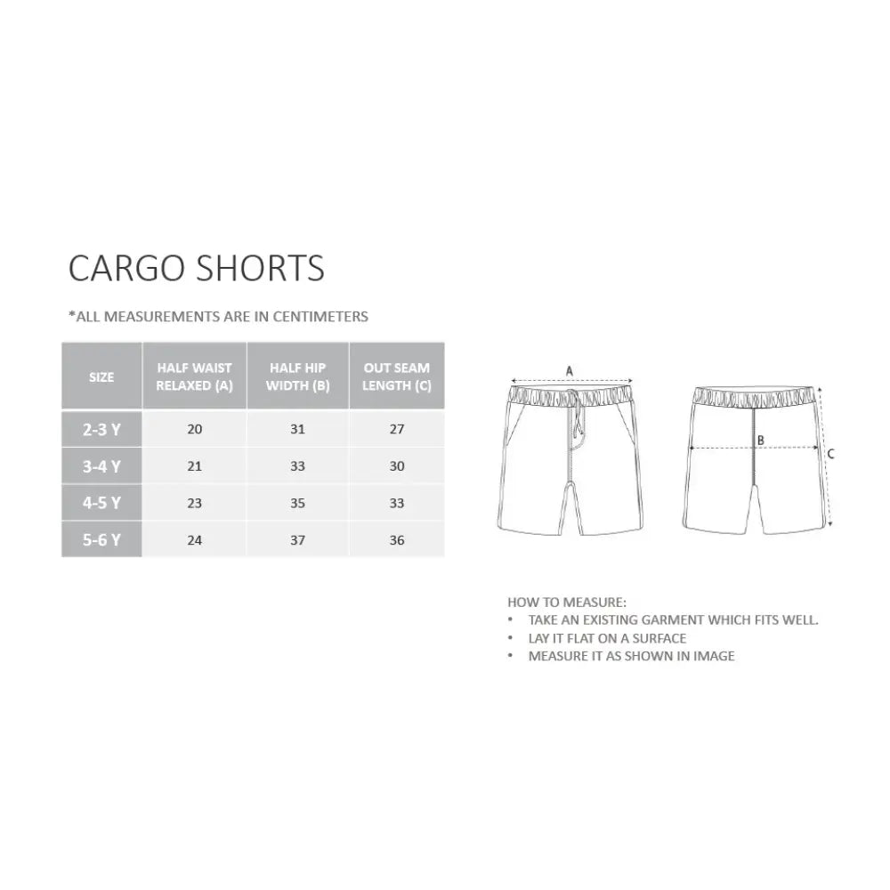 Krawl Kids Cargo Shorts - Beige