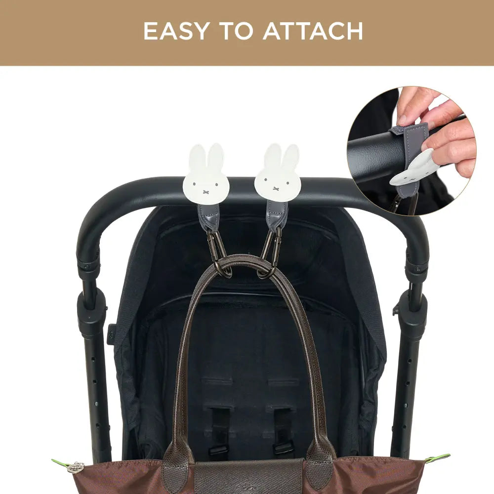 Dooky Miffy Buggy Hooks for Stroller &amp; Pram, Universal Baby Stroller Hooks - Set of 2