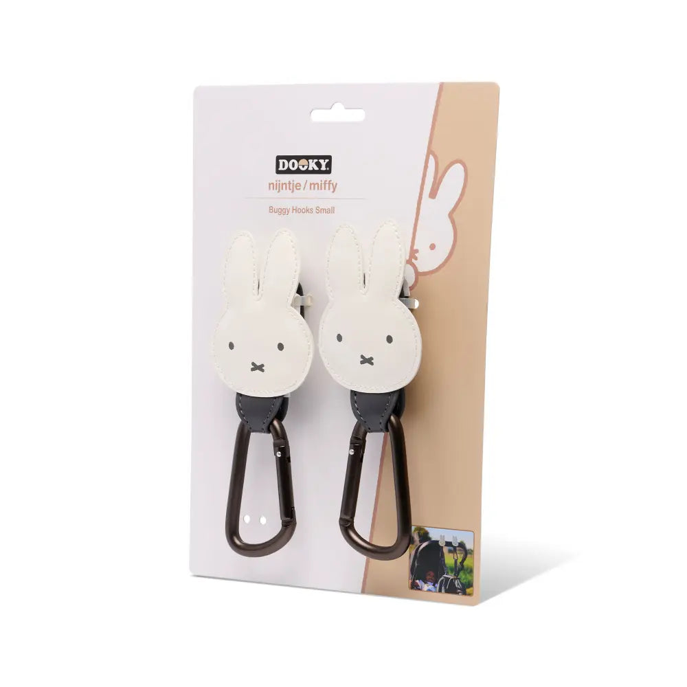 Dooky Miffy Buggy Hooks for Stroller &amp; Pram, Universal Baby Stroller Hooks - Set of 2