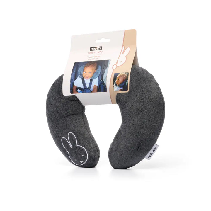 Dooky Miffy Infant Travel Neck Pillow, Soft Microfleece Baby Head &amp; Neck Support Pillow, Comfortable Travel Cushion for 6+ Months