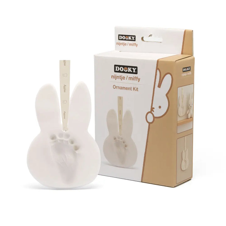 Dooky Miffy Baby Hand &amp; Footprint Ornament Kit, DIY Clay Handprint &amp; Footprint Keepsake - Dooky Miffy Baby Hand &amp; Footprint Ornament Kit, DIY Clay Handprint &amp; Footprint Keepsake - White