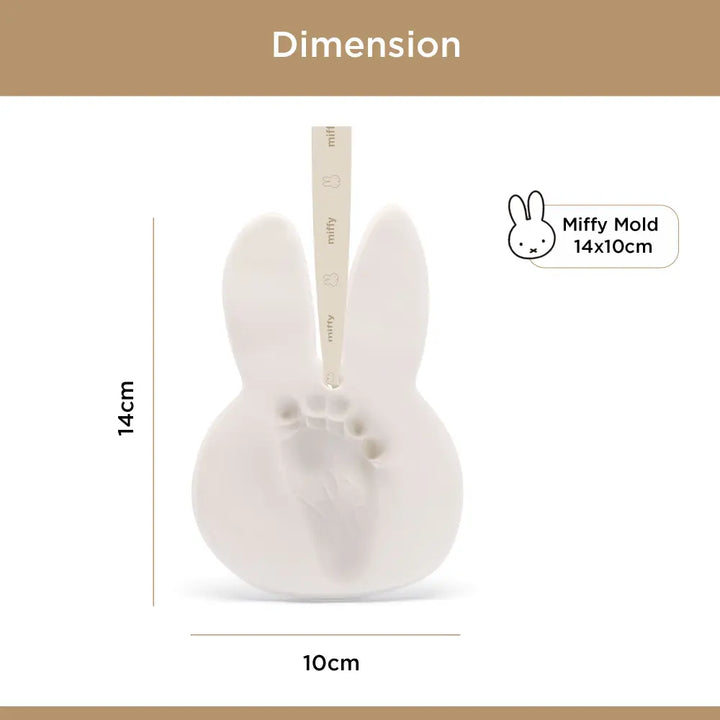 Dooky Miffy Baby Hand &amp; Footprint Ornament Kit, DIY Clay Handprint &amp; Footprint Keepsake - Dooky Miffy Baby Hand &amp; Footprint Ornament Kit, DIY Clay Handprint &amp; Footprint Keepsake - White