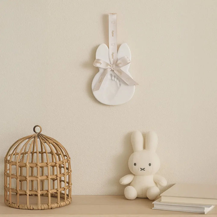 Dooky Miffy Baby Hand &amp; Footprint Ornament Kit, DIY Clay Handprint &amp; Footprint Keepsake - Dooky Miffy Baby Hand &amp; Footprint Ornament Kit, DIY Clay Handprint &amp; Footprint Keepsake - White