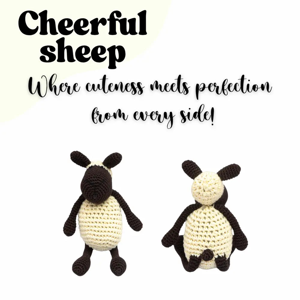 Happy Threads Handcrafted Crochet Sheep Toy – Soft, Cuddly &amp; Adorable Gift
