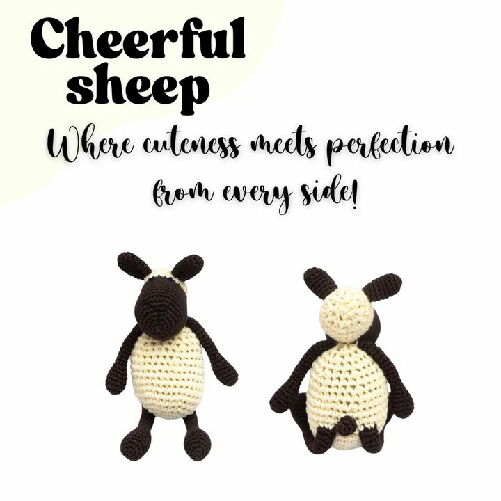Happy Threads Handcrafted Crochet Sheep Toy – Soft, Cuddly &amp; Adorable Gift