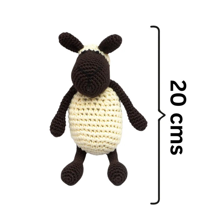 Happy Threads Handcrafted Crochet Sheep Toy – Soft, Cuddly &amp; Adorable Gift