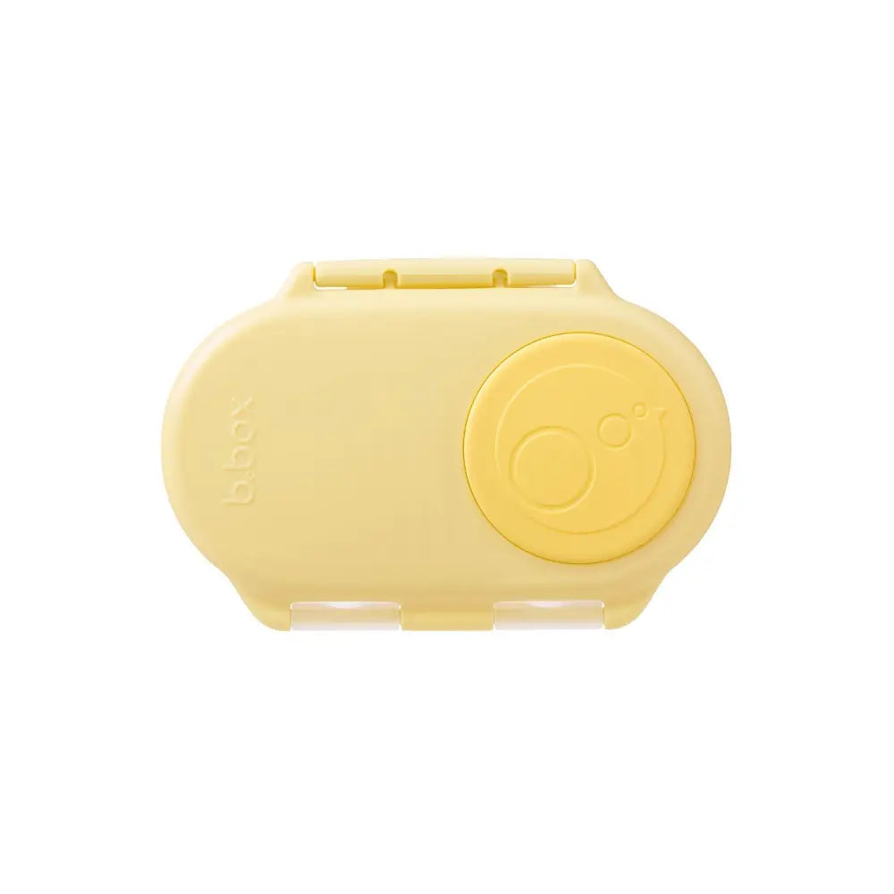 B.Box Leak Proof 2 sections Snackbox for Toddlers - Easy to Carry &amp; BPA free - Lemon Twist Yellow