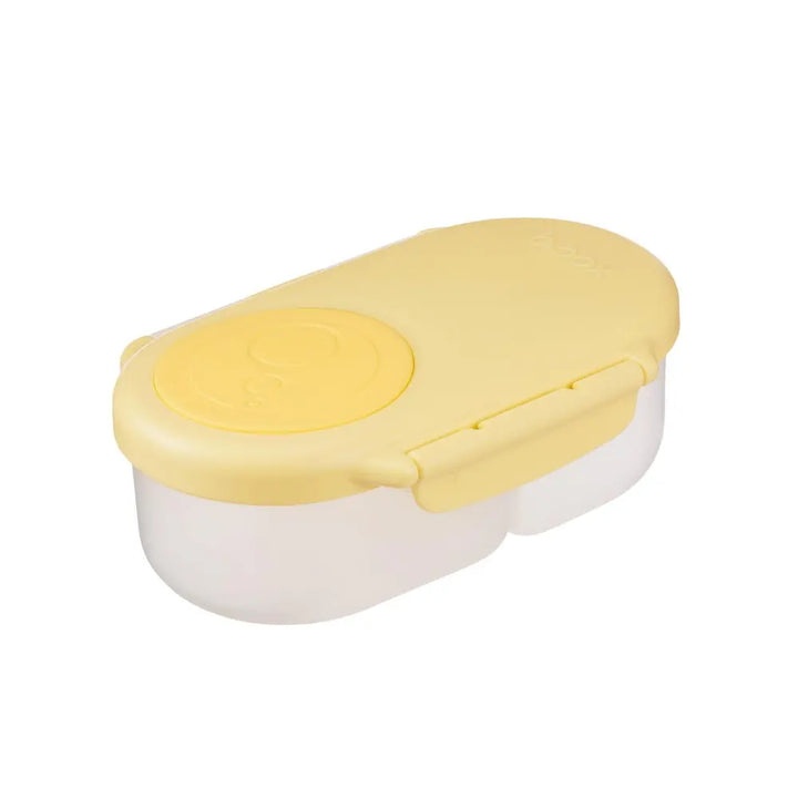 B.Box Leak Proof 2 sections Snackbox for Toddlers - Easy to Carry &amp; BPA free - Lemon Twist Yellow
