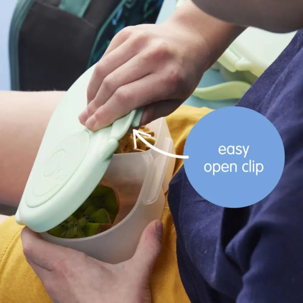 B.Box Leak Proof 2 sections Snackbox for Toddlers - Easy to Carry &amp; BPA free - Lemon Twist Yellow