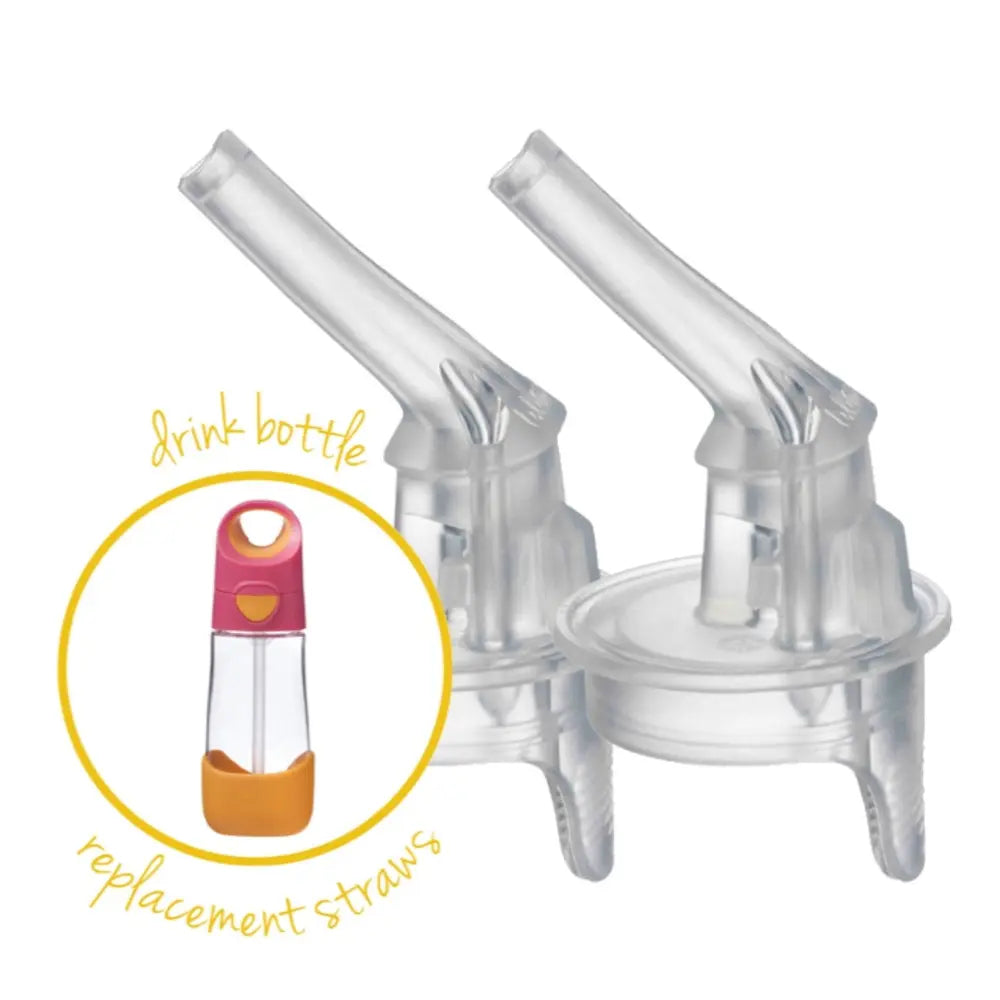 B.Box Tritan™ Drink Bottle Replacement Straw Tops – 2 Pack (450ml &amp; 600ml)