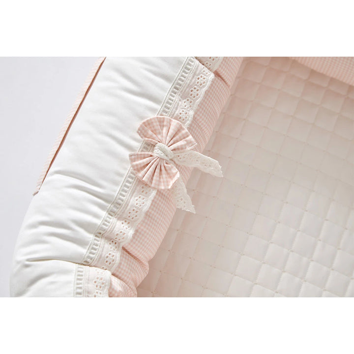 Annasimona Kids Newborn Baby Nest - Pink Checks