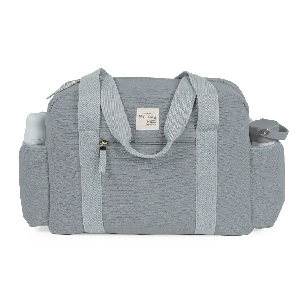 Walking Mum Diaper Bag with Changing Mat, Large Capacity Water-Resistant Bag with Multi-Pocket Organizer, Insulated Bottle Pocket, Shoulder &amp; Stroller Straps - Cloud