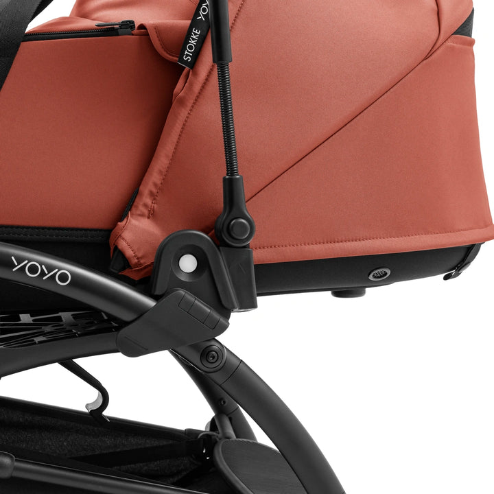 Stokke YOYO⁵ Bassinet | Lightweight Newborn Carrycot | 2-in-1 Carry Cot | Thick Double Mattress | Fully Flat Recline | Breathable Design | Easy Clip-On | Requires YOYO Frame (Sold Separately) | Berry