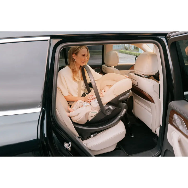 Cybex Cloud G3 Newborn Rear-Facing Infant Car Seat with Carry Handle, Flat Recline, Impact Protection, Seat Belt Installation, Birth - 2 Years - Black