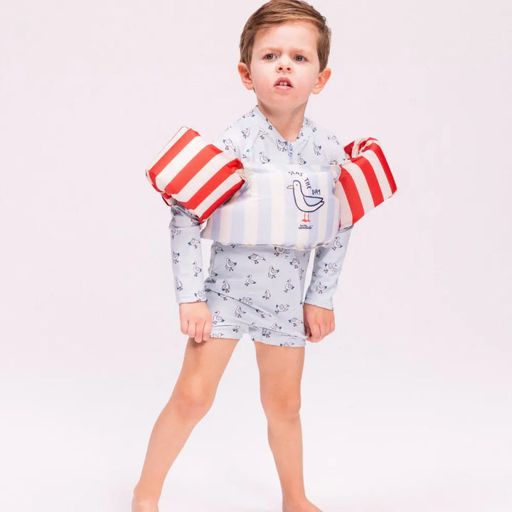 Swim Essentials Puddle Jumper, Kids Floatation Vest for Ages 2–6 Years, Multicolor Seas the day