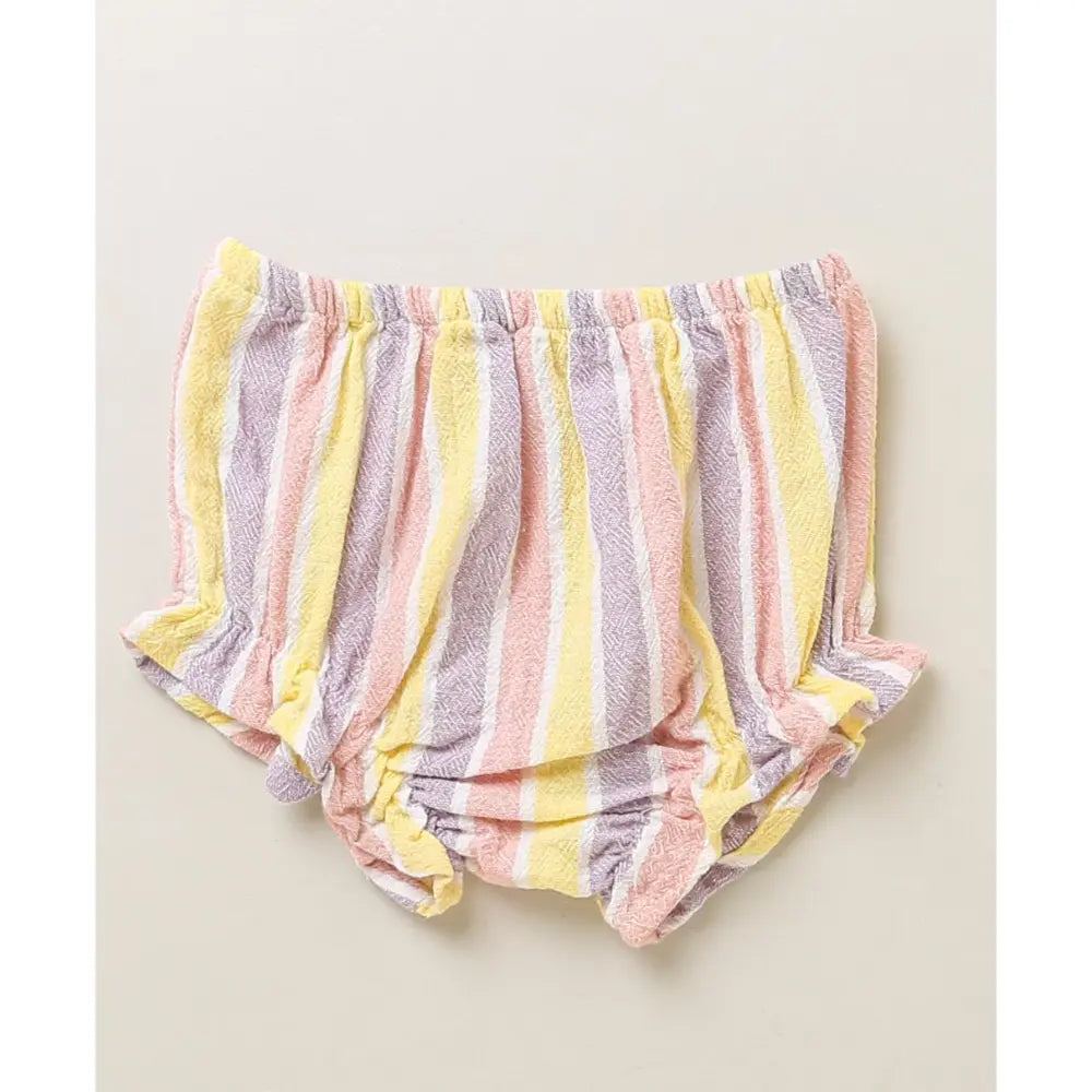 Sweetlime By AS Multicoloured Striped Blouse with a Bloomer