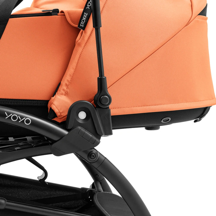 Stokke YOYO⁵ Bassinet | Lightweight Newborn Carrycot | 2-in-1 Carry Cot | Thick Double Mattress | Fully Flat Recline | Breathable Design | Easy Clip-On | Requires YOYO Frame (Sold Separately) | Peach