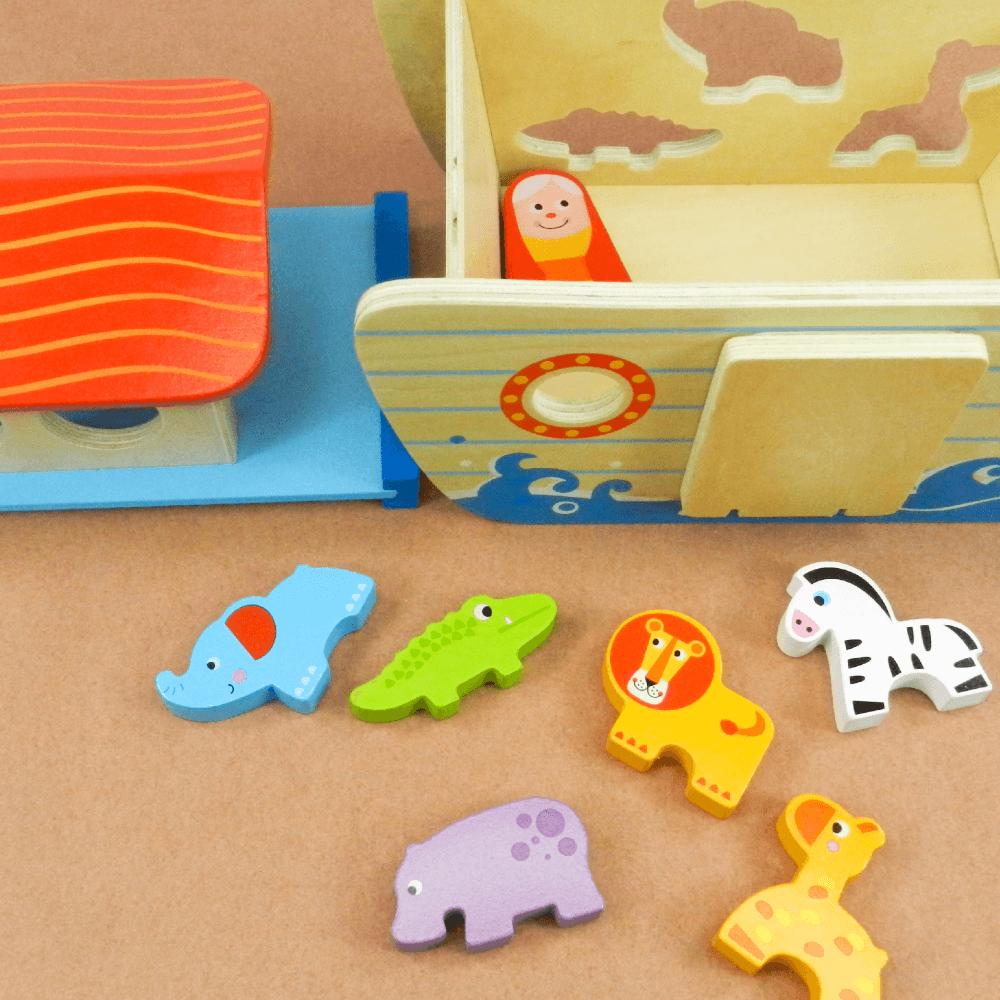 Playbox Wild Cruise Wooden Animal Ark Toy Set