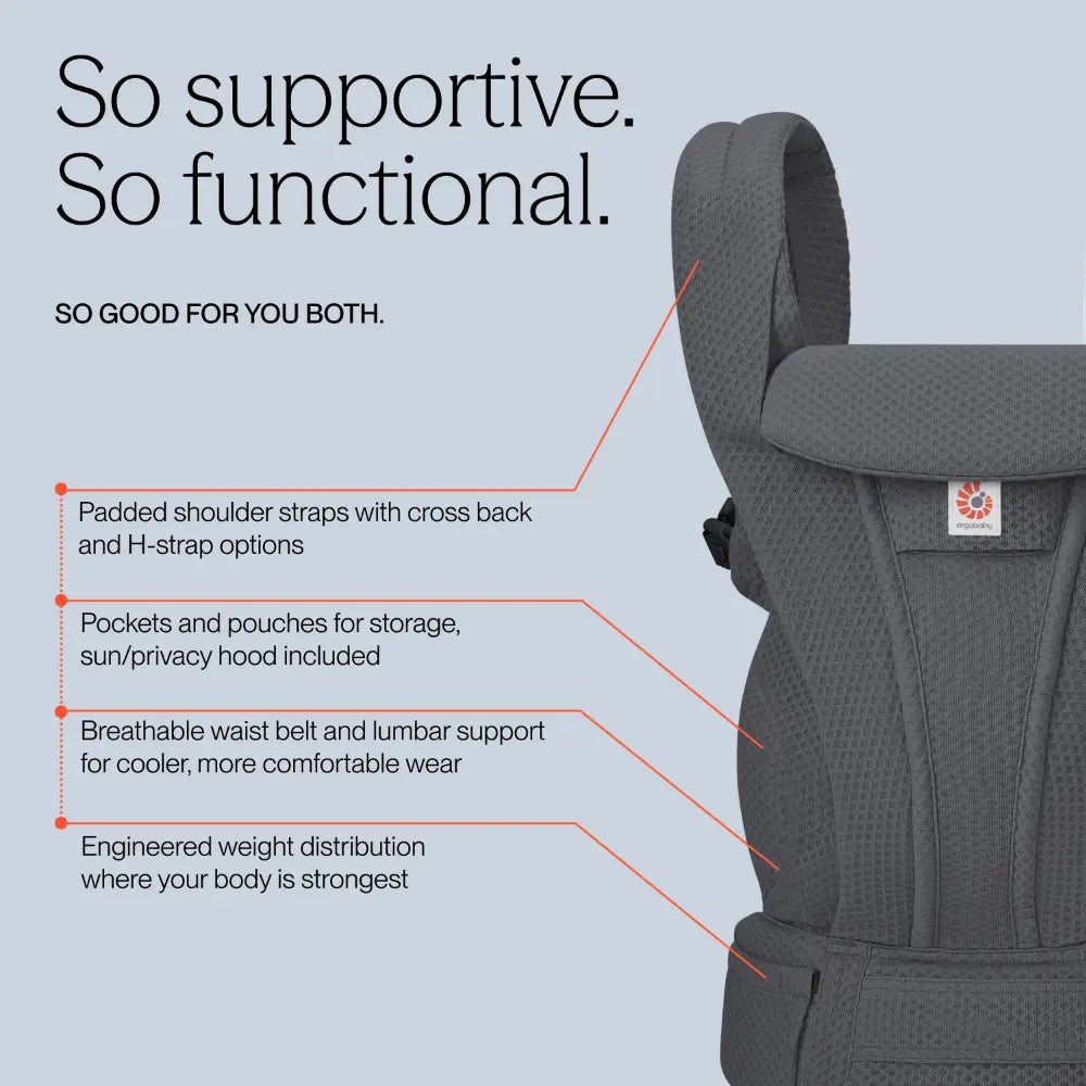 ergobaby carrier weight Ergobaby Omni Deluxe Baby Carrier, Lightweight Breathable Soft Mesh, E – AllThingsBaby.com