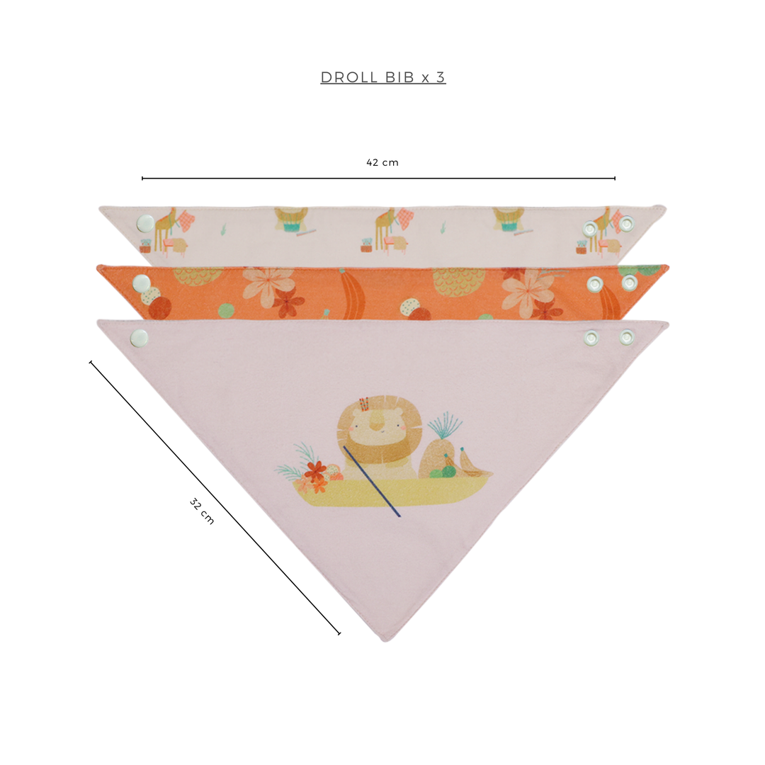 Abracadabra Cotton Jersey Drool Bib Set (Pack of 3) - Hippo &amp; Me - 0-18 Months