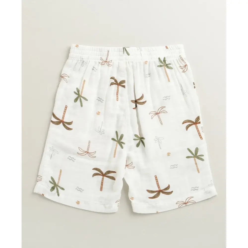 Sweetlime By AS Tropical Breeze Cotton Co-ord Set - White(Double Cloth)