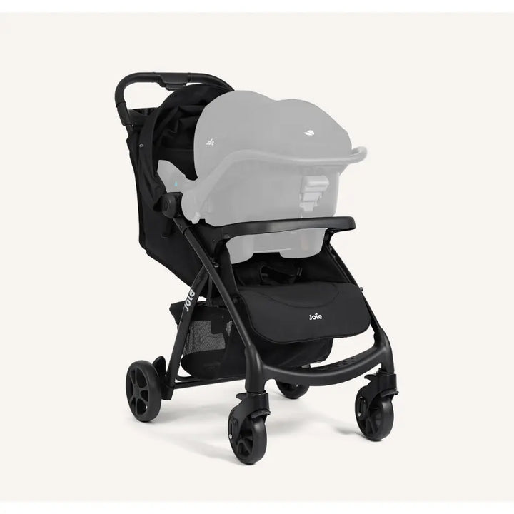 Joie Muze Full Featured Baby Stroller - Compact Fold Baby Pram with 5-Point Harness, Travel System Compatible, Lie-Flat Recline and Suitable for Birth to 22kg or 4 Years - Raven