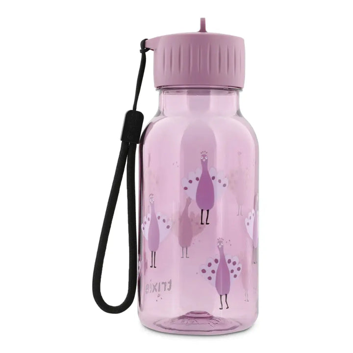Trixie Tritan™ Kids Water Bottle | 350 ml Leak-Proof Drinking Bottle with Easy-Sip Spout, Carry Loop &amp; Dishwasher-Safe Design | 3 Years Onwards | Proud Peacock
