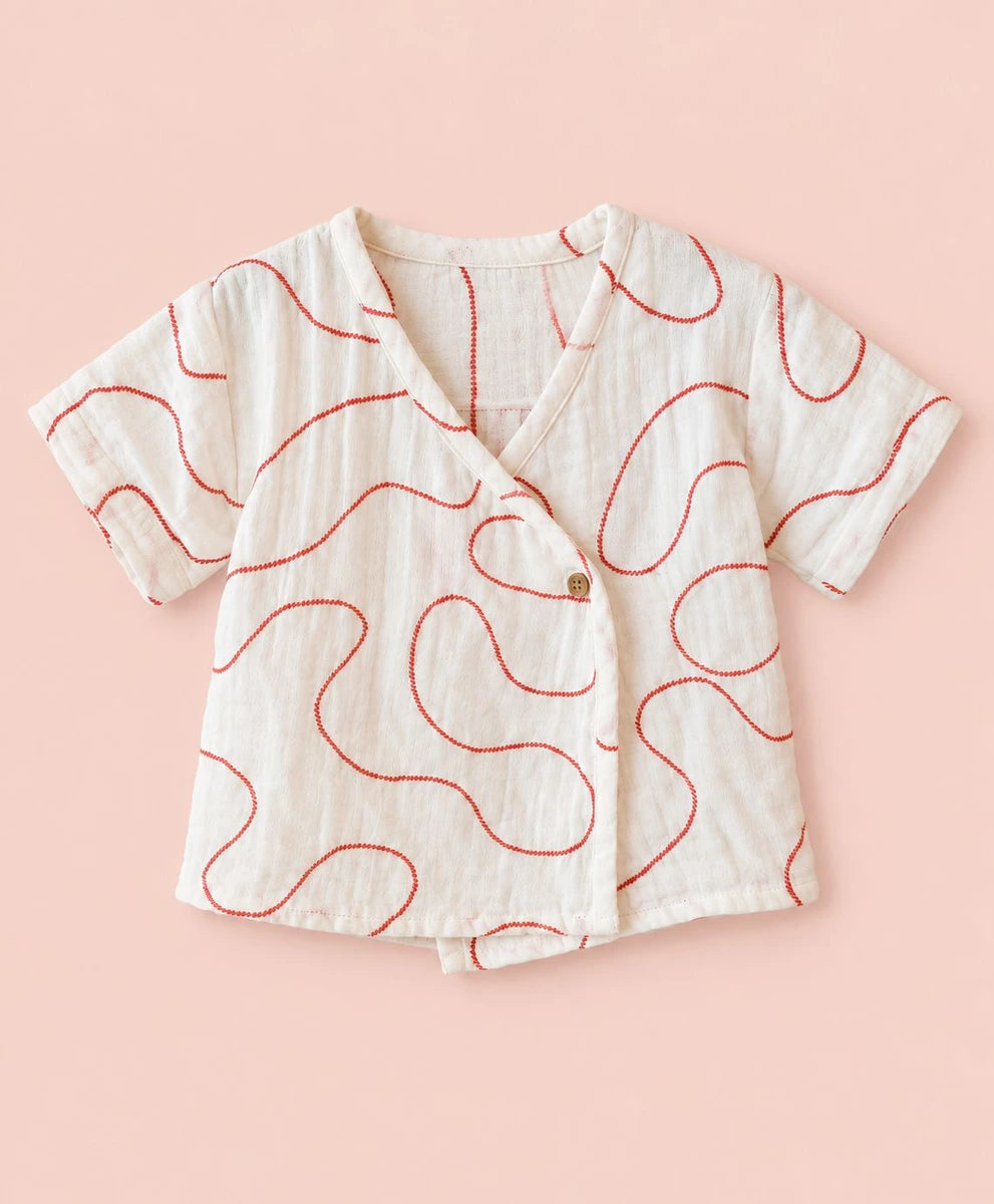 Sweetlime By AS Strawberry Jam Unisex Muslin Co-ord Set