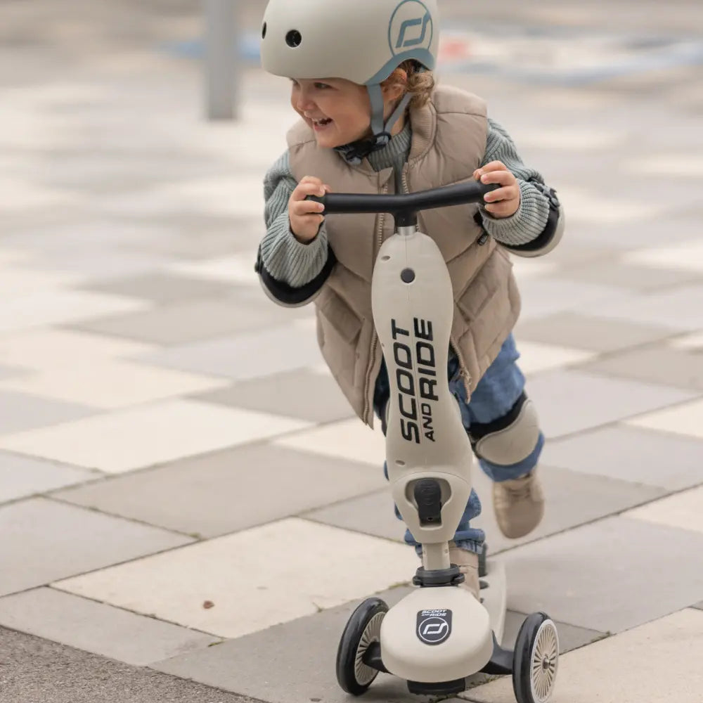Scoot &amp; Ride Kids Protective Gear Set XXS | Knee &amp; Elbow Pads with Quick-Release System | Lightweight Adjustable Safety Guards for Toddlers &amp; Kids | Ideal for Scooting, Cycling, Skating &amp; Outdoor Play - Ash