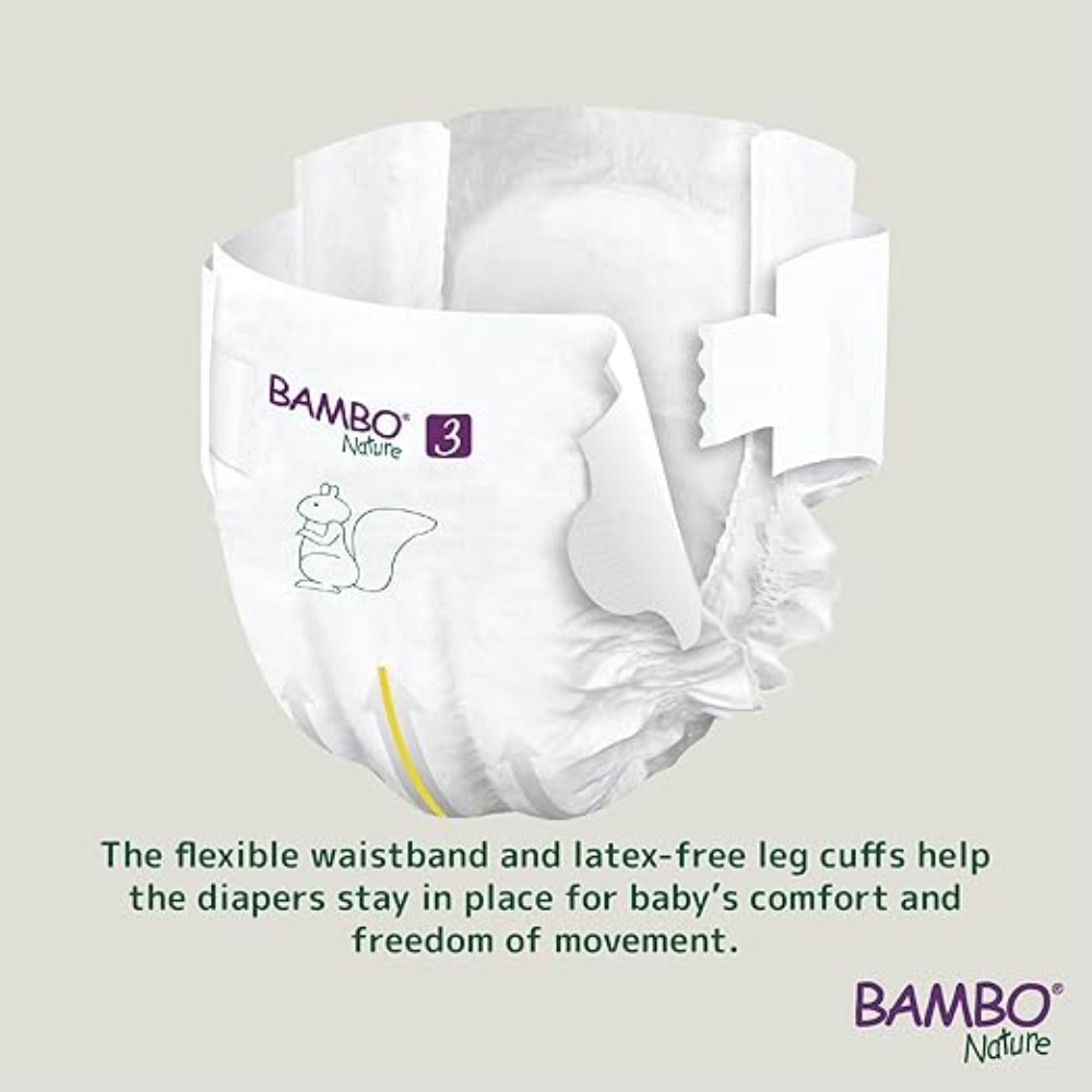 Bambo Nature Skin Friendly Tape Diapers - Medium (4-8 kgs)