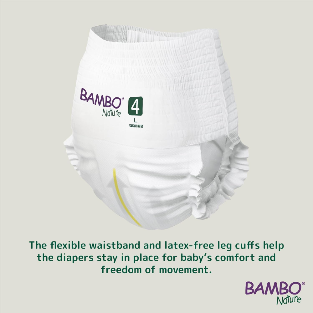 Bambo Nature Skin Friendly Pant Style Diapers - Large (7-12 kgs)