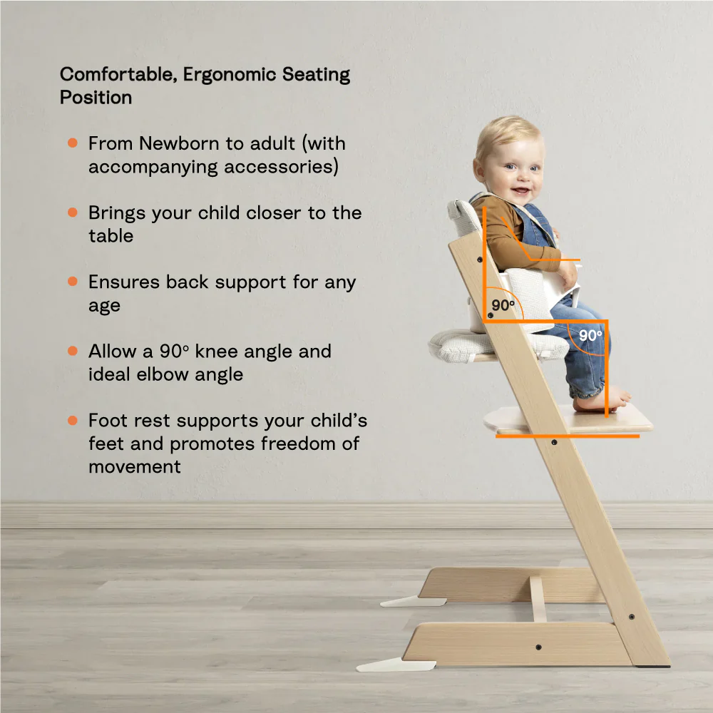 Stokke® Tripp Trapp Oak High Chair Combo with Baby Set and Harness