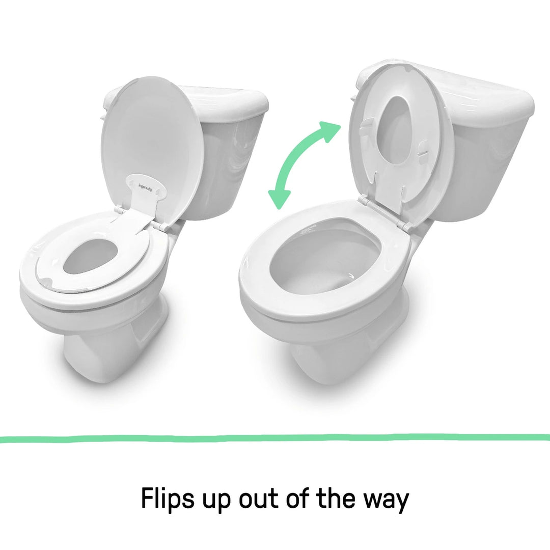Ingenuity Flip &amp; Sit Potty Seat -  Toddler Potty Training Seat, Easy to set up, For Round &amp; Elongated Toilets, 18 Months+ / upto 22.5 kg
